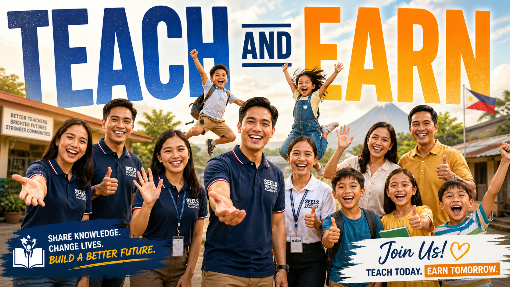 Teach and earn banner